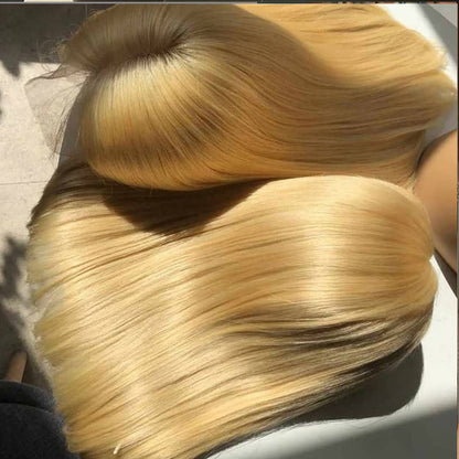 AngelBella Queen Doner Virgin Hair 13X4 Transparent 613 Bob Wig Straight Raw Hair Lace Frontal Human Hair Wigs