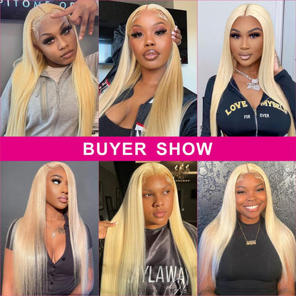 AngelBella Queen Doner Virgin Hair 13X4 HD Lace Frontal Wigs 613 Straight Raw Cuticle Aligned Human Hair Wigs