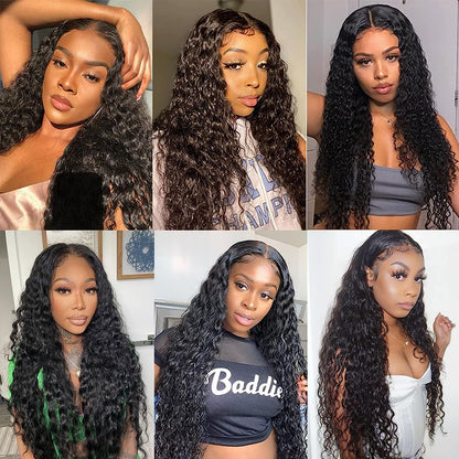 AngelBella Queen Doner Virgin Hair 13X4 HD Lace Frontal Wigs Deep Wave Raw Cuticle Aligned Human Hair Wigs