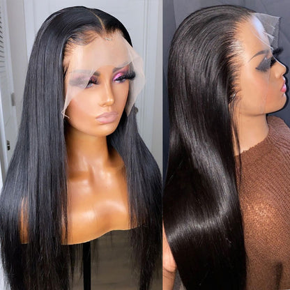 AngelBella Glory Virgin Hair 13X4 Straight Raw Hair Transparent Lace Frontal Human Hair Wigs