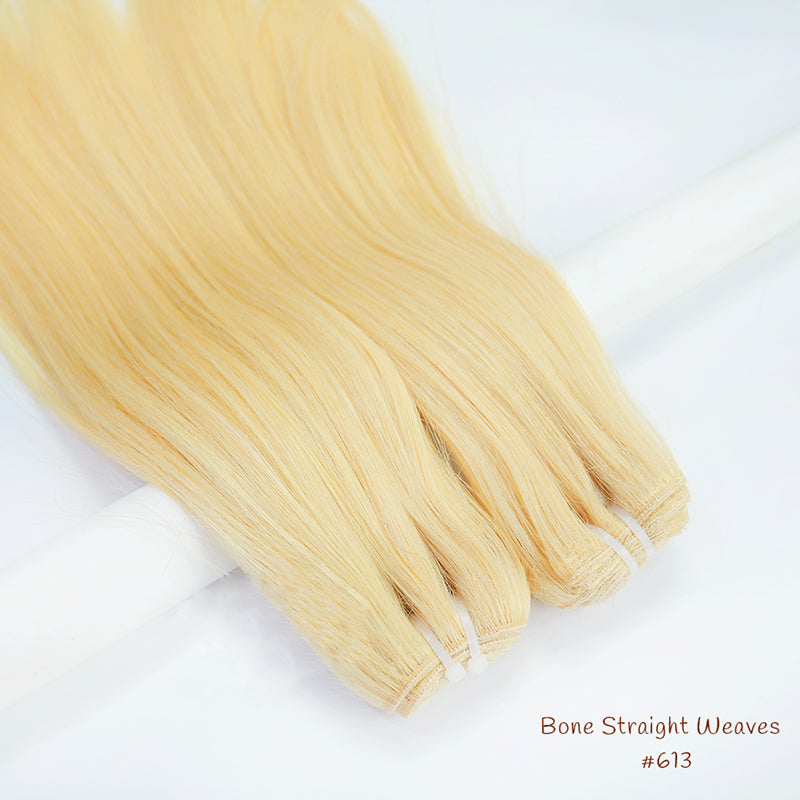 AngelBella Glory Virgin Hair Bone Straight Natural Color Hair Weave Cuticle Aligned Hair Bundles