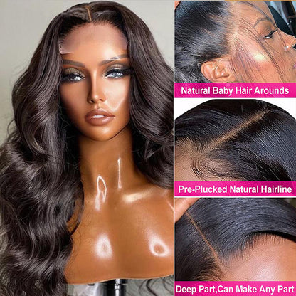 AngelBella Glory Virgin Hair 5X5 Body Wave Raw Hair HD Lace Frontal Human Hair Wigs