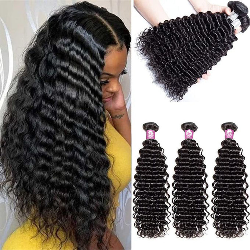 AngelBella DD Diamond Hair Natural Color Hair Weave Double Drawn 100% Human Hair Bundles