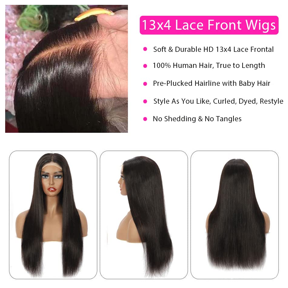 AngelBella Glory Virgin Hair 13X4 Straight Raw Hair HD Lace Frontal Human Hair Wigs